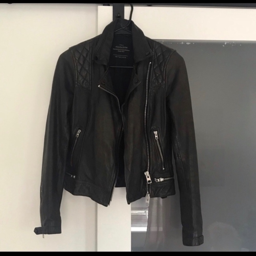 All Saints Leather Conroy Jacket 0